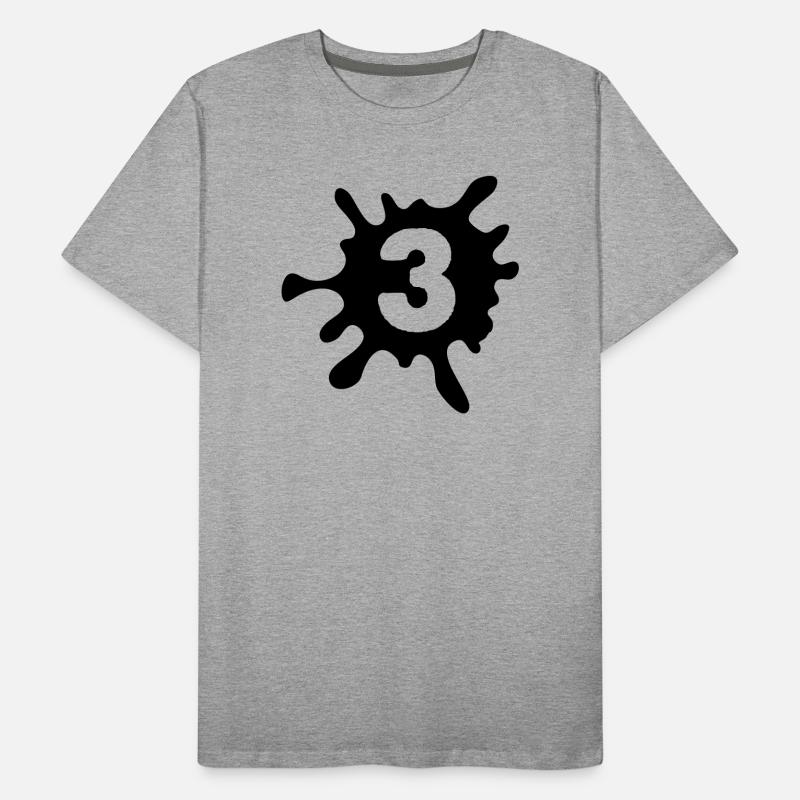 3 Klecks Männer Premium Bio T-Shirt