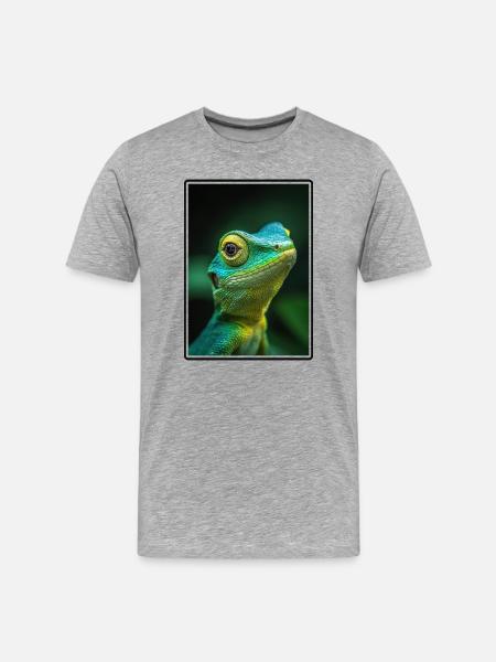 Lizards Lizard - Men's Premium Organic T-Shirt - heather grey