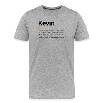 Kevin - T-shirt bio Premium Homme - gris chiné - Devant - Damien (186cm)