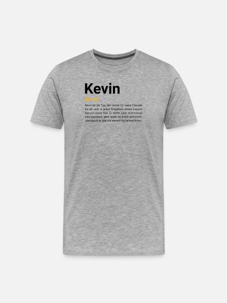 Kevin - Männer Premium Bio T-Shirt - Grau meliert