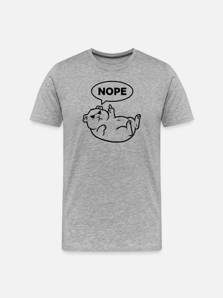 Cochon d’Inde rongeur Non noir - T-shirt bio Premium Homme - gris chiné