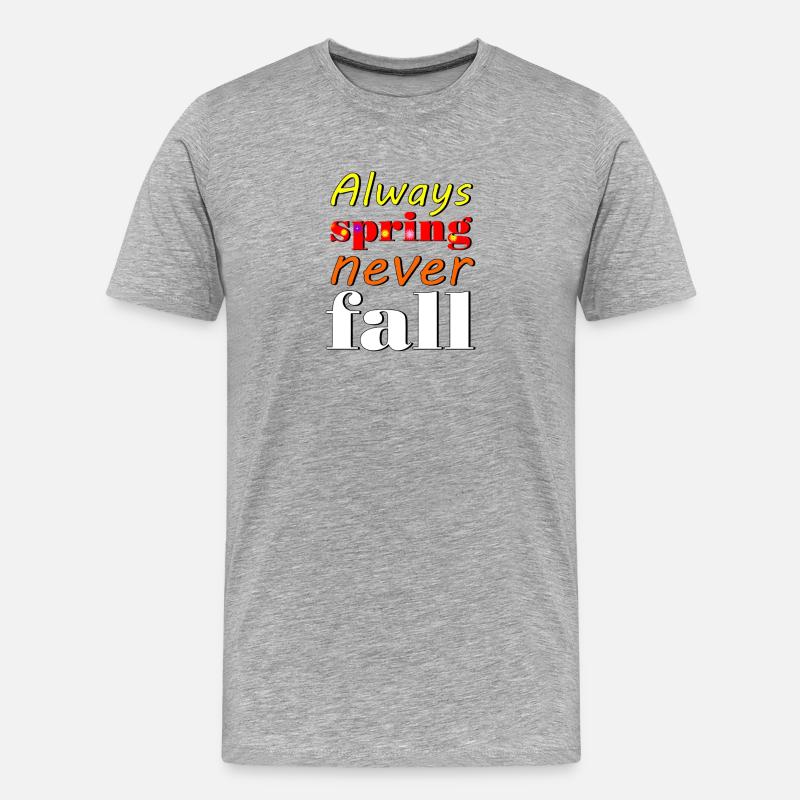 never - Männer Premium Bio T-Shirt - Grau meliert