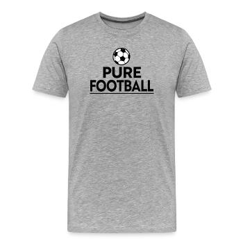 Football pur - T-shirt bio Premium Homme - gris chiné - Devant - Damien (186cm)