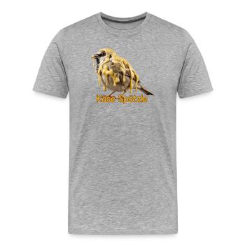  Käse-Spätzle Spatz Lustiger Schwäbischer Käse - Männer Premium Bio T-Shirt - Grau meliert - Vorne - Damien (186cm)