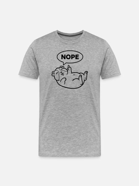 Guinea pig middle finger contour - Men's Premium Organic T-Shirt - heather grey