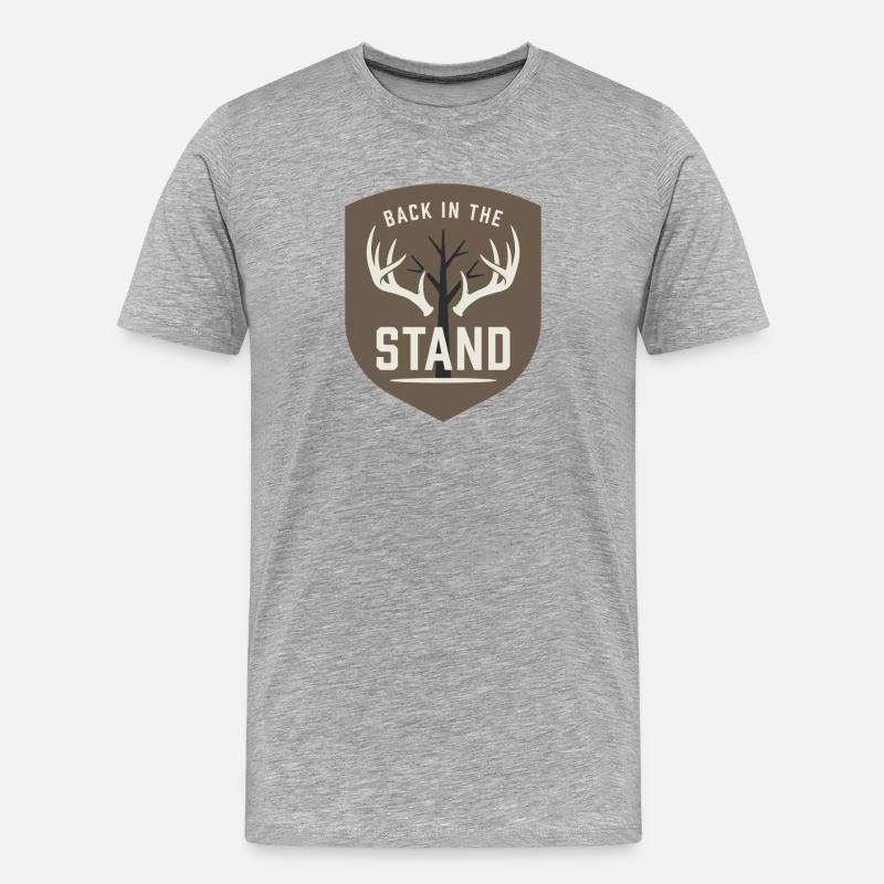 Weißwedeljäger Weißwedeljagd Hirschjagd - Männer Premium Bio T-Shirt - Grau meliert