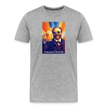 Historischer Feierabendheld - Männer Premium Bio T-Shirt - Grau meliert - Vorne - Damien (186cm)