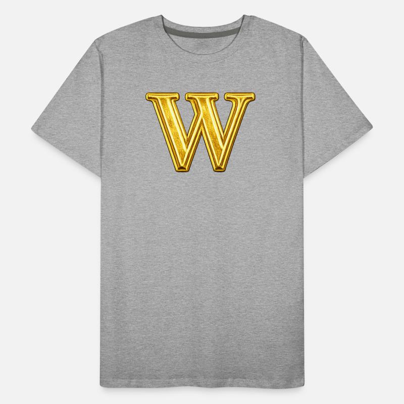 Monogramme W doré T-shirt bio Premium Homme