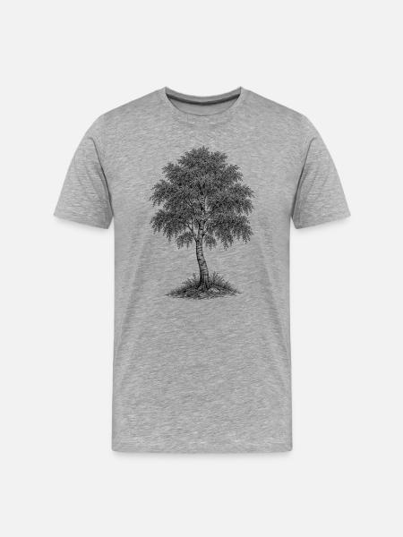 Birch - Men's Premium Organic T-Shirt - heather grey