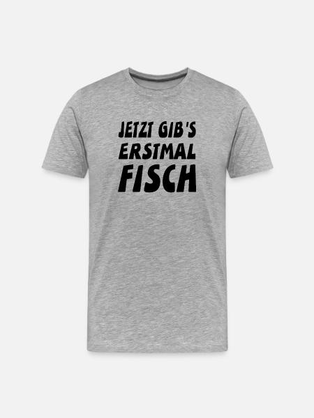 Poisson - T-shirt bio Premium Homme - gris chiné