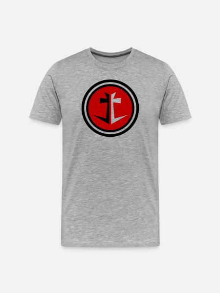 Anker Motiv Wappen - Männer Premium Bio T-Shirt - Grau meliert