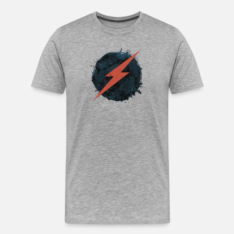 Digital Freedom - Retro Future Art - Männer Premium Bio T-Shirt - Grau meliert