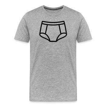 Boxer shorts - Men's Premium Organic T-Shirt - heather grey - Front - Damien (186cm)