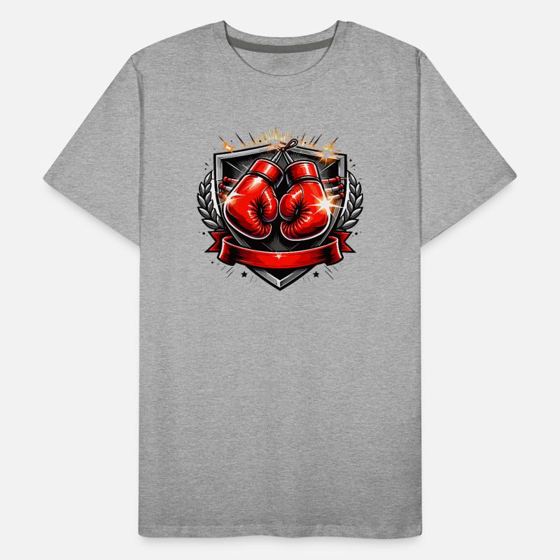Conception de l’emblème du gant de boxe T-shirt bio Premium Homme