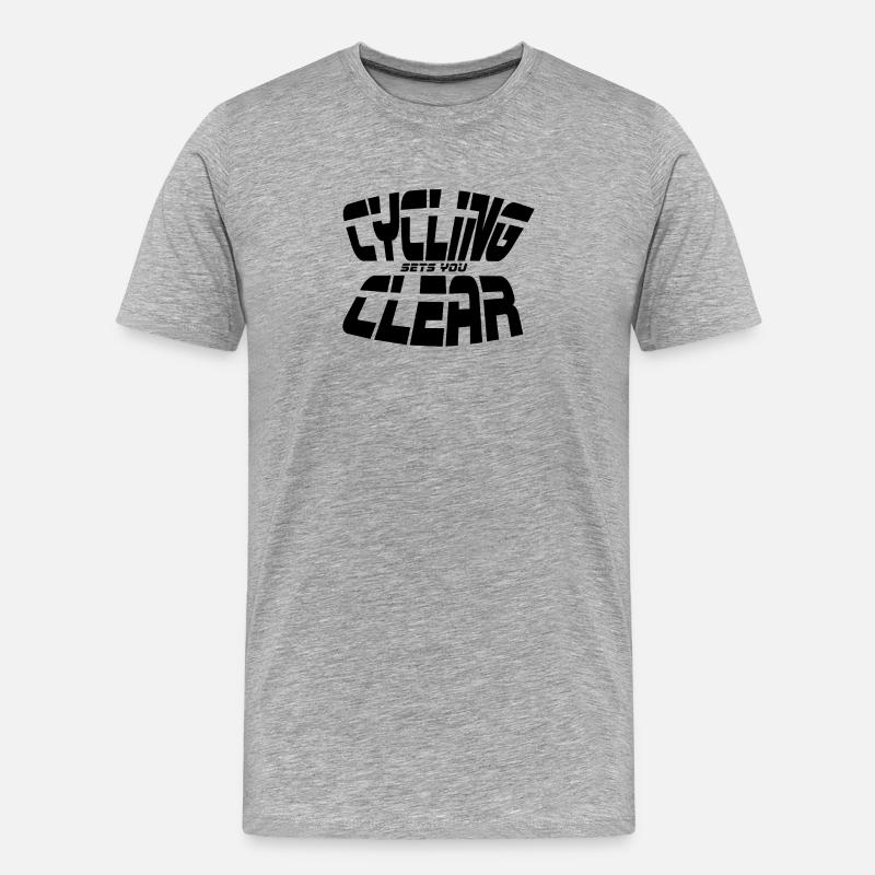 CLEAR CYCLING - Männer Premium Bio T-Shirt - Grau meliert