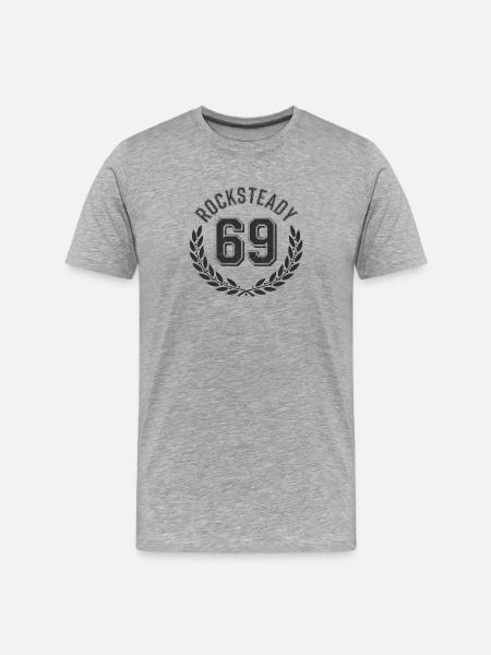 Rocksteady 69 Lorbeerkranz - Männer Premium Bio T-Shirt - Grau meliert