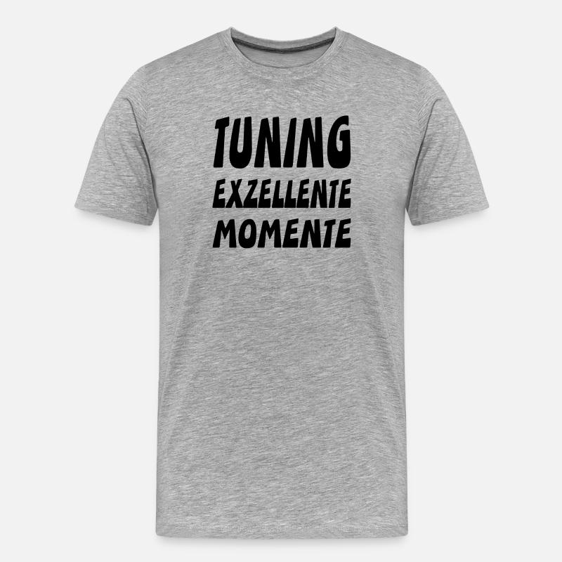 Tuning - Männer Premium Bio T-Shirt - Grau meliert