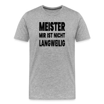 Master - Men's Premium Organic T-Shirt - heather grey - Front - Damien (186cm)
