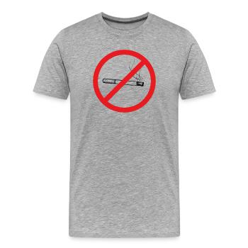 Non-smoking sign - illustration - Men's Premium Organic T-Shirt - heather grey - Front - Damien (186cm)
