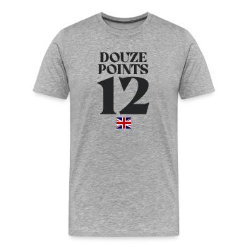 Douze Points Eurovision - T-shirt bio Premium Homme - gris chiné - Devant - Damien (186cm)