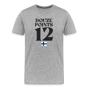 Douze Punkte 12 Eurovision Song Song Contest Finnland-Flagge - Männer Premium Bio T-Shirt - Grau meliert - Vorne - Damien (186cm)