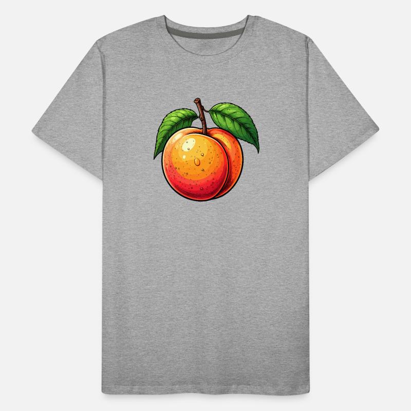 Pfirsich Männer Premium Bio T-Shirt