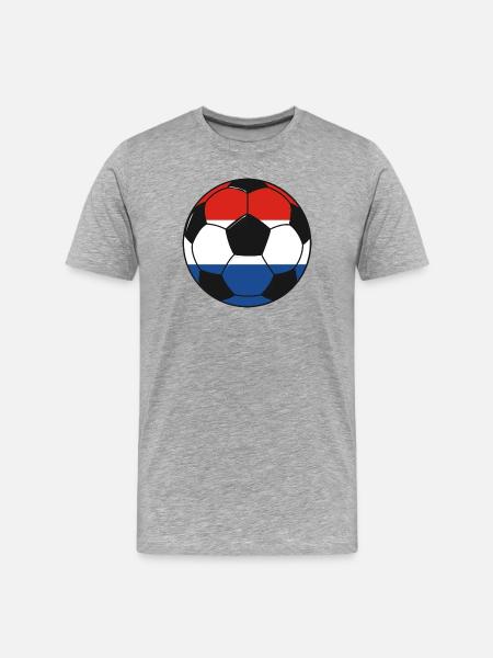 Football_team_Netherlands - Maglietta ecologica premium da uomo - grigio melange