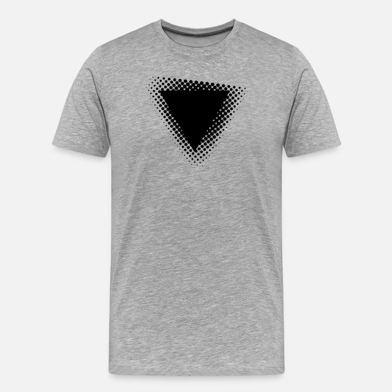 Conception géométrique de triangles à points - T-shirt bio Premium Homme - gris chiné