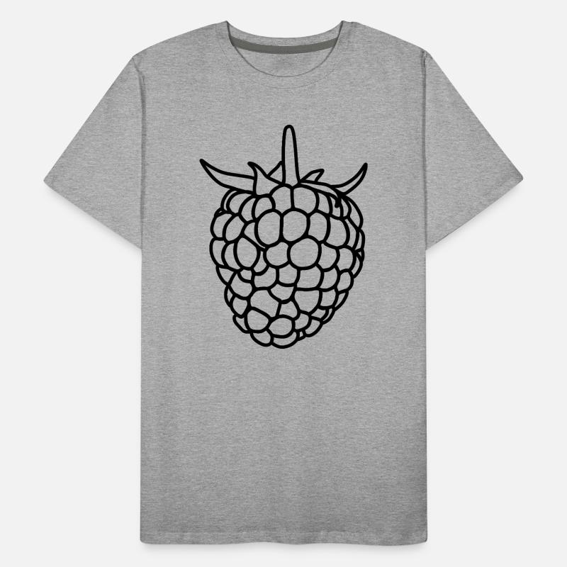 Raspberry Silhouette Men's Premium Organic T-Shirt
