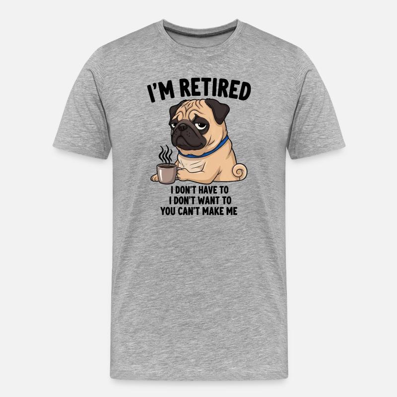 Retired Retired Last Working Day Office Coffee M - Men's Premium Organic T-Shirt - heather grey