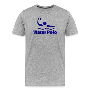 WATER POLO - Männer Premium Bio T-Shirt - Grau meliert - Vorne - Damien (186cm)
