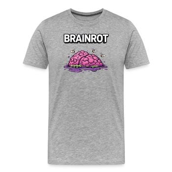 Cerveau de Zombie Cerveau - T-shirt bio Premium Homme - gris chiné - Devant - Damien (186cm)