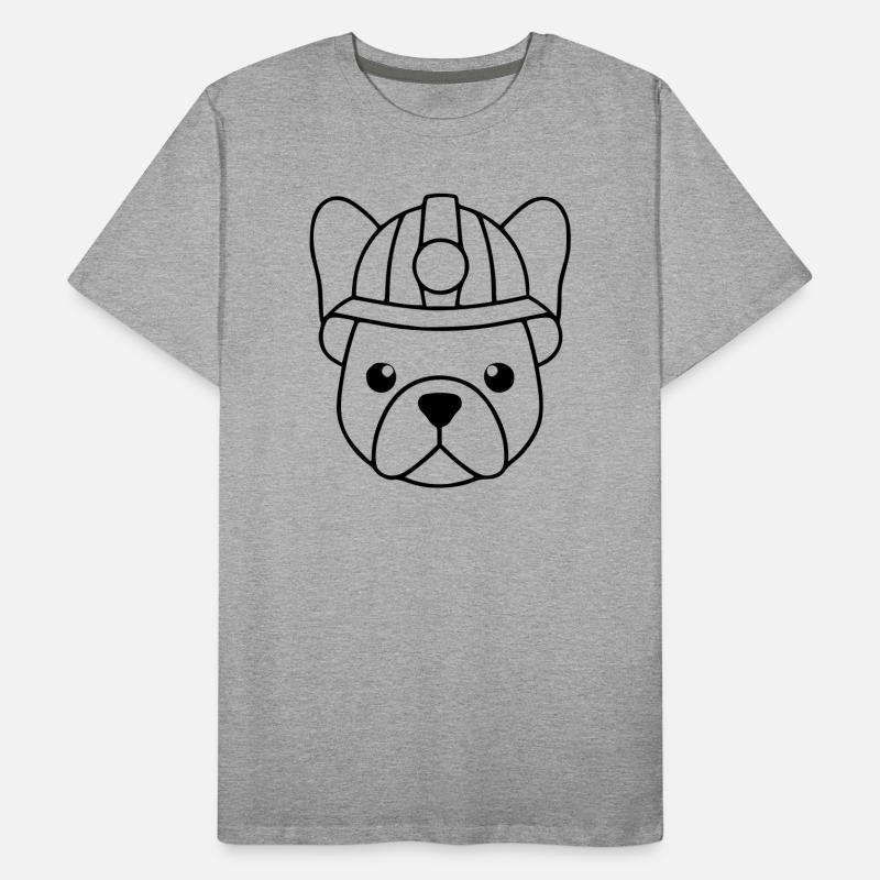 Frenchie Bergarbeiter Helm Lampe Männer Premium Bio T-Shirt