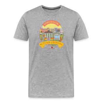 Gilmore Girls Stars Hollow Autumn Festival - Men's Premium Organic T-Shirt - heather grey - Front - Damien (186cm)