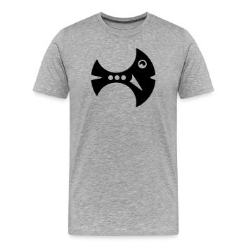 Sickle Fish Illustration Fantasy Fish - Men's Premium Organic T-Shirt - heather grey - Front - Damien (186cm)