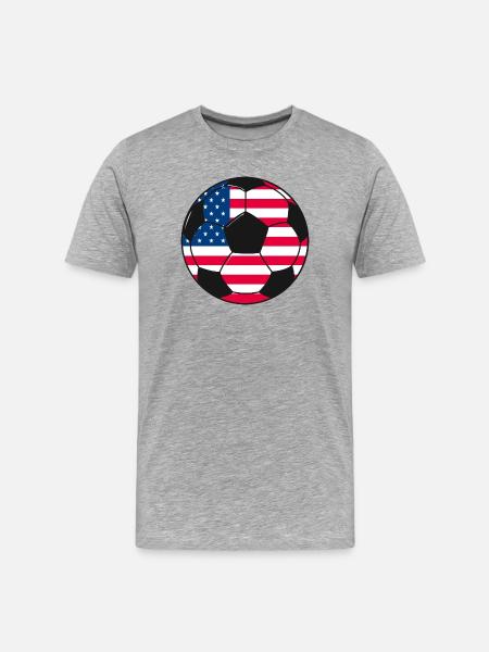 Soccer_team_USA - Men's Premium Organic T-Shirt - heather grey