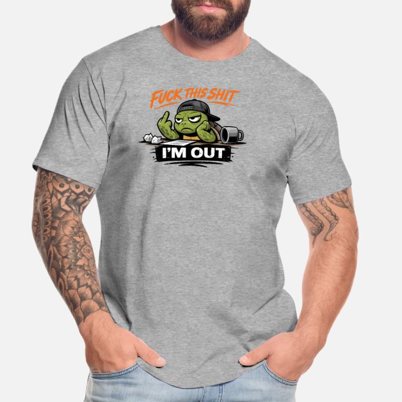 Shell Exit Attitude Turtle Men's Premium Organic T-Shirt