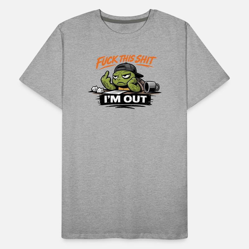 Shell Exit Attitude Turtle Men's Premium Organic T-Shirt