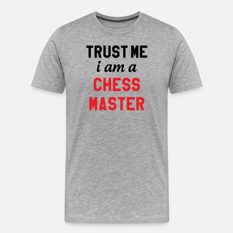 Maître de l'Échiquier Chess Master Pro - T-shirt bio Premium Homme - gris chiné