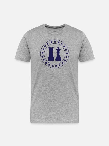 Duo Royal Chess Competition Stars - Men's Premium Organic T-Shirt - heather grey