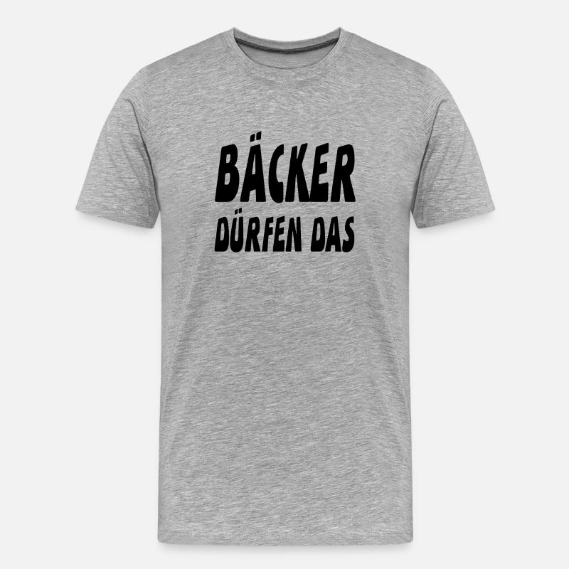 Bäcker - Männer Premium Bio T-Shirt - Grau meliert