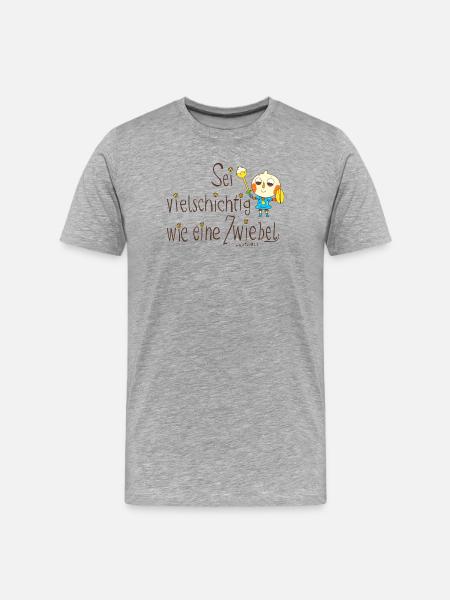 Be multi-layered like an onion - Men's Premium Organic T-Shirt - heather grey