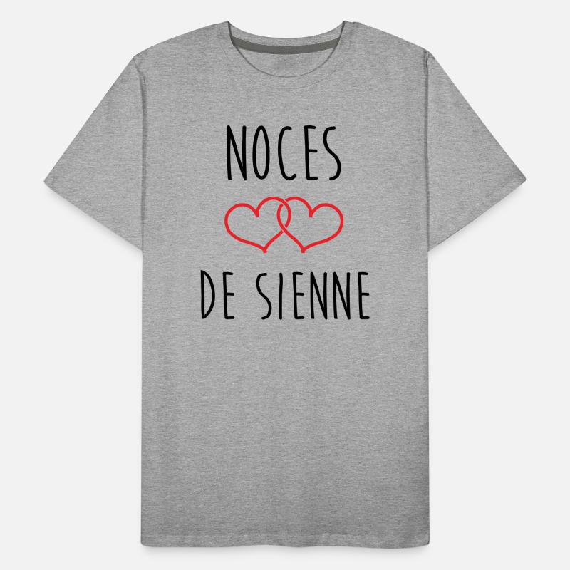 noces de Sienne 74 ans de mariage T-shirt bio Premium Homme