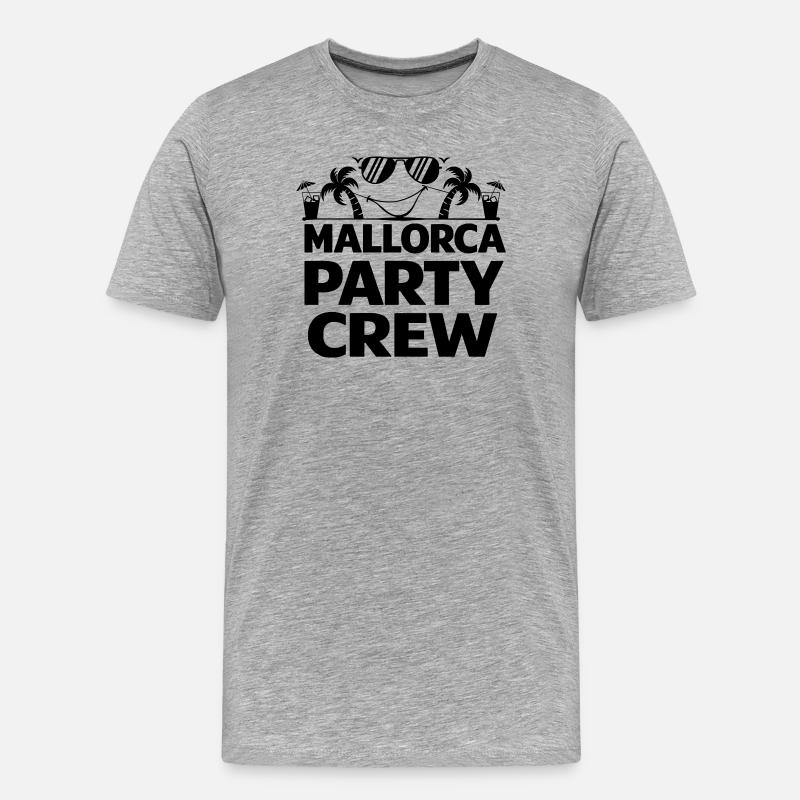 Mallorca crew - Männer Premium Bio T-Shirt - Grau meliert