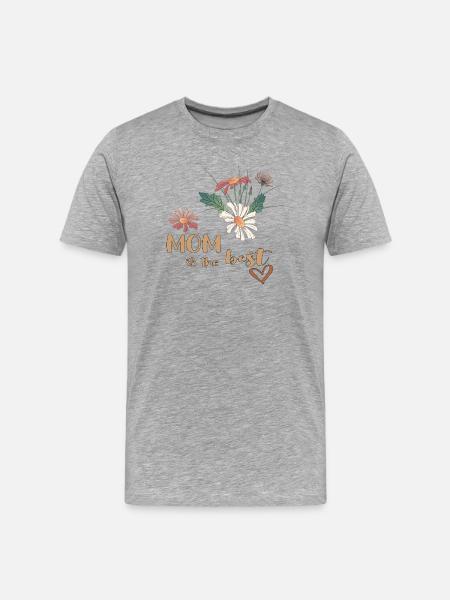 Best Mom Bouquet - Men's Premium Organic T-Shirt - heather grey
