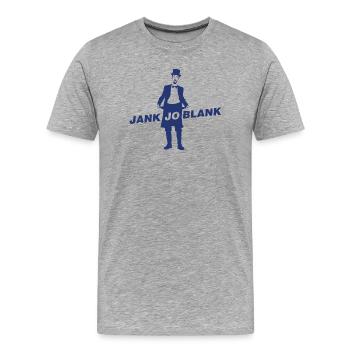 JANK JO BLANK - Men's Premium Organic T-Shirt - heather grey - Front - Damien (186cm)