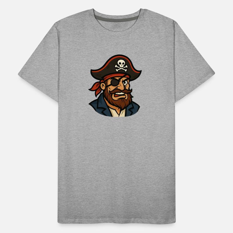 Capitaine pirate Cache-œil T-shirt bio Premium Homme