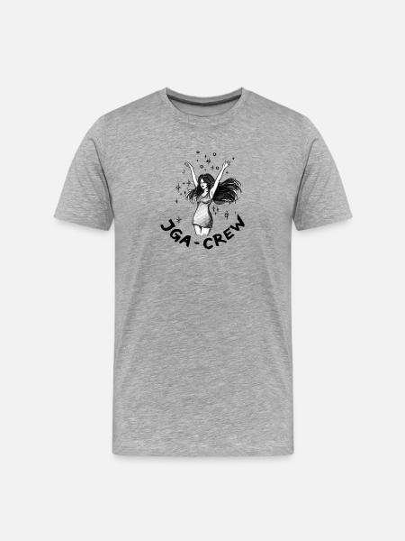 Bachelor Party: Dancing Woman - Illustration - Men's Premium Organic T-Shirt - heather grey
