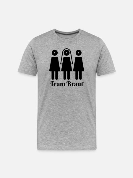 Team Bride, Wedding, Bridal Party - Men's Premium Organic T-Shirt - heather grey