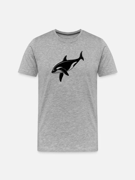 Killer whale - Men's Premium Organic T-Shirt - heather grey